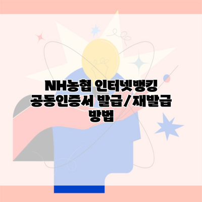 NH농협 인터넷뱅킹 공동인증서 발급/재발급 방법