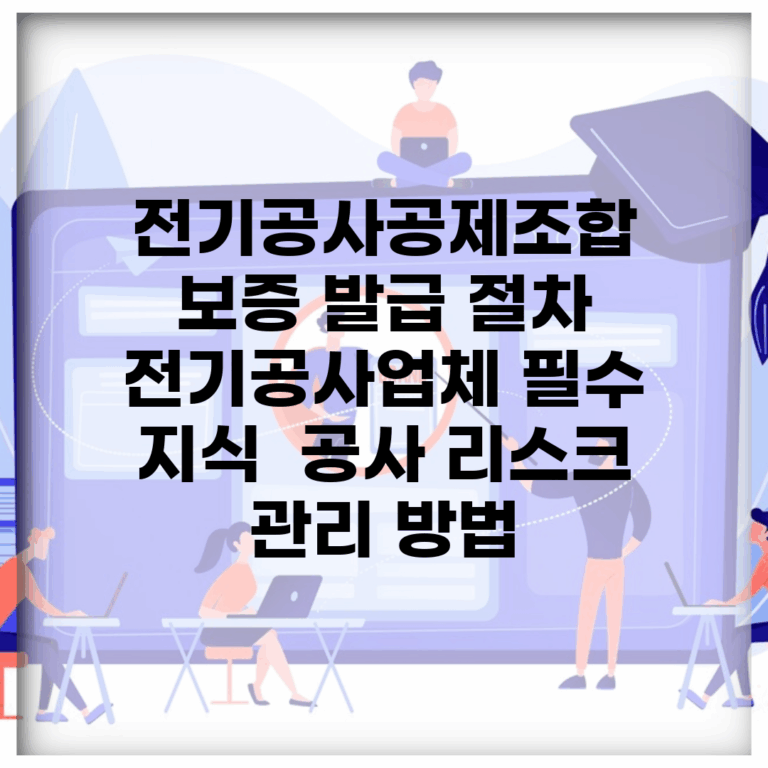 전기공사공제조합 보증 발급 절차 | 전기공사업체 필수 지식 | 공사 리스크 관리 방법