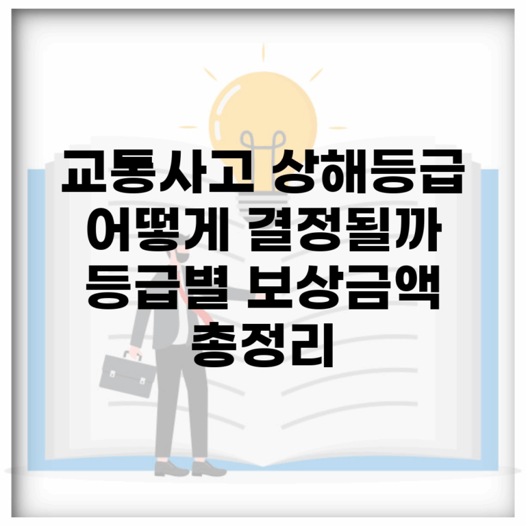 교통사고 상해등급 어떻게 결정될까? | 등급별 보상금액 총정리