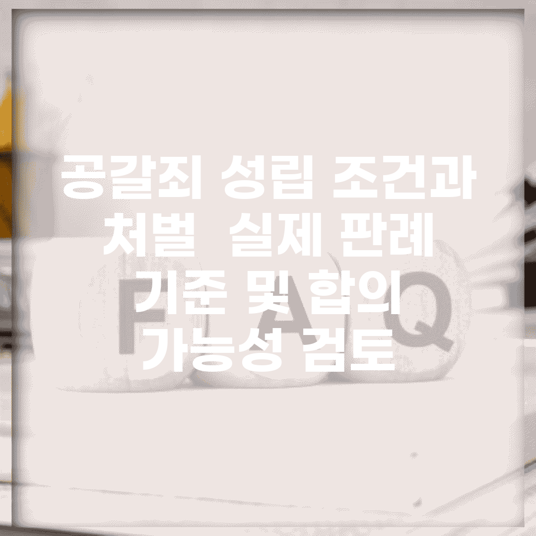 공갈죄 성립 조건과 처벌 | 실제 판례 기준 및 합의 가능성 검토
