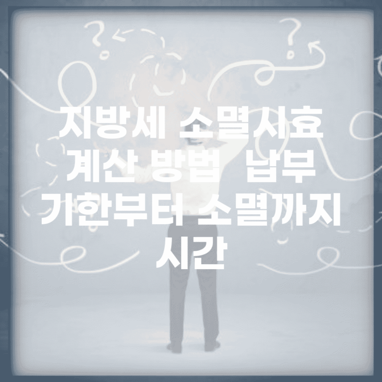 지방세 소멸시효 계산 방법 | 납부 기한부터 소멸까지 시간