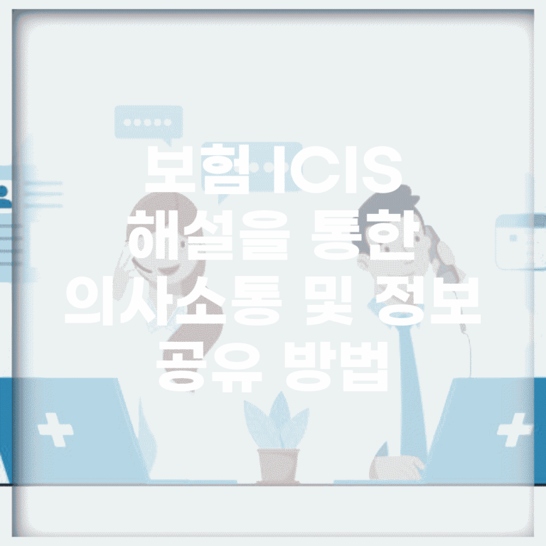 보험 ICIS 해설을 통한 의사소통 및 정보 공유 방법