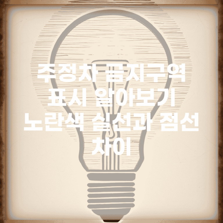 주정차 금지구역 표시 알아보기 | 노란색 실선과 점선 차이