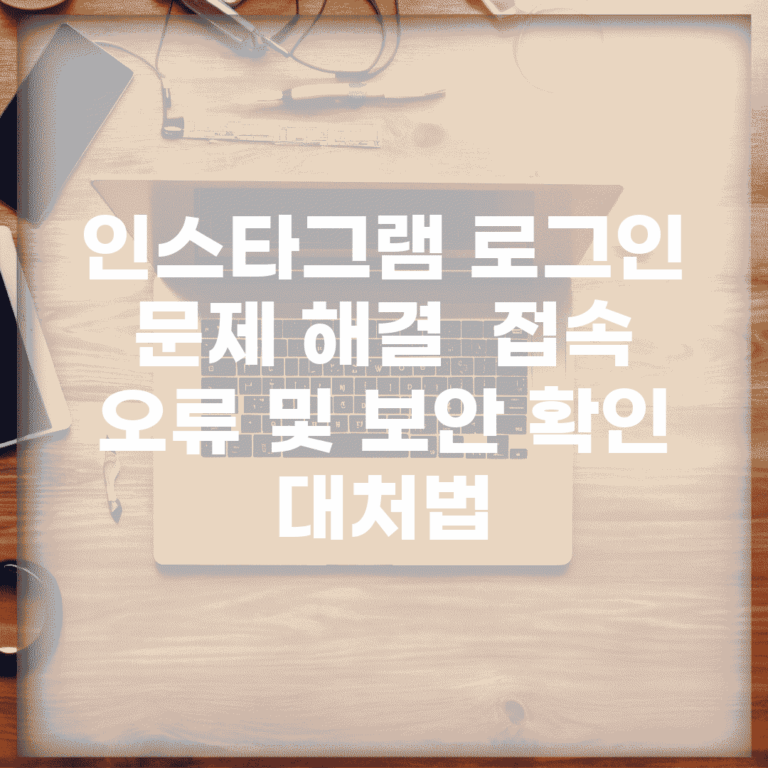 인스타그램 로그인 문제 해결 | 접속 오류 및 보안 확인 대처법