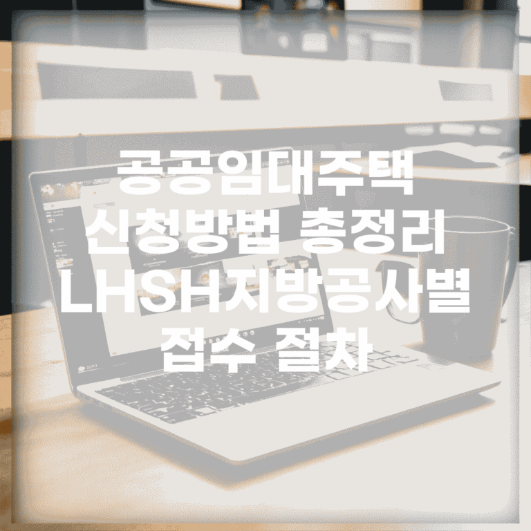 공공임대주택 신청방법 총정리 | LH/SH/지방공사별 접수 절차