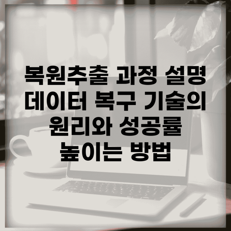 복원추출 과정 설명 | 데이터 복구 기술의 원리와 성공률 높이는 방법