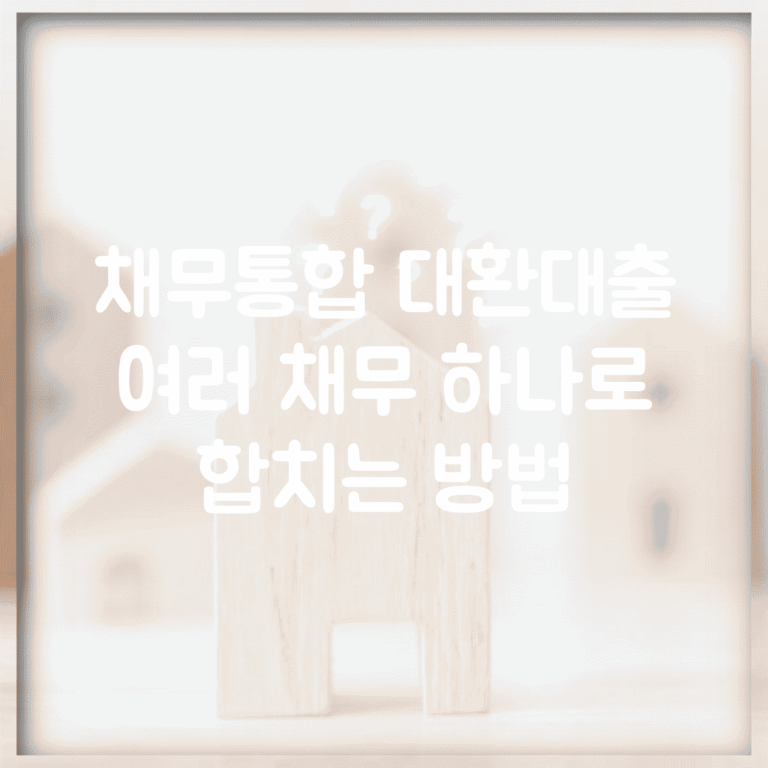 채무통합 대환대출 | 여러 채무 하나로 합치는 방법