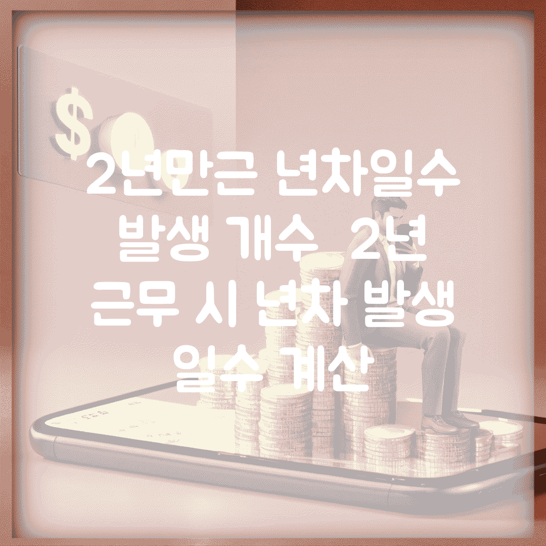 2년만근 년차일수 발생 개수 | 2년 근무 시 년차 발생 일수 계산