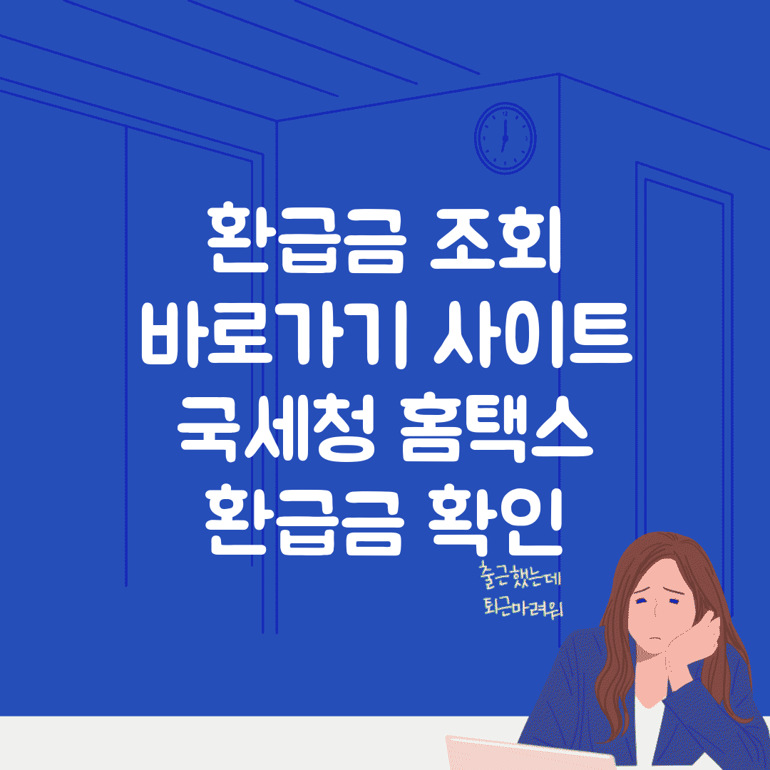 환급금 조회 바로가기 사이트 | 국세청 홈택스 환급금 확인