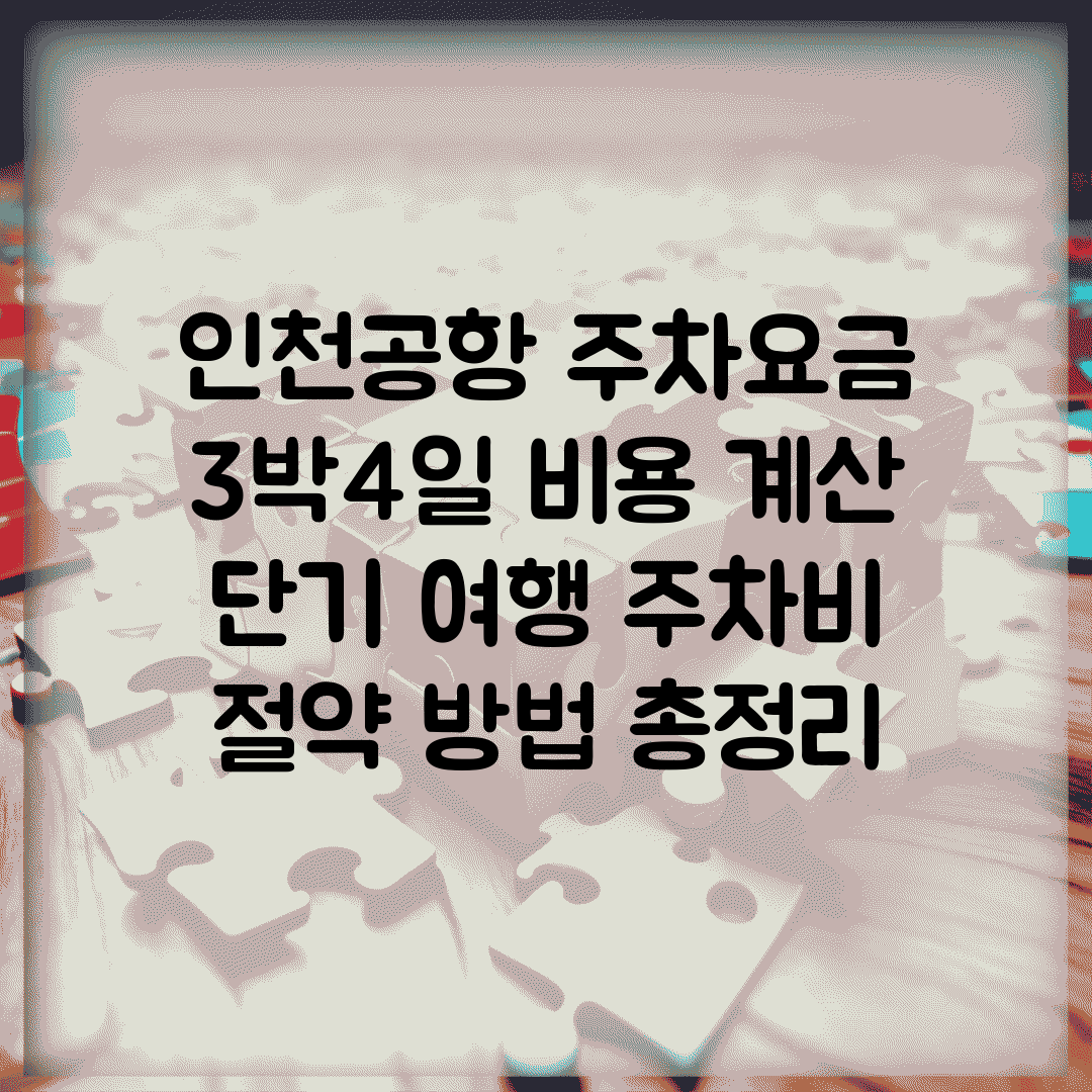 인천공항 주차요금 3박4일 비용 계산 | 단기 여행 주차비 절약 방법 총정리