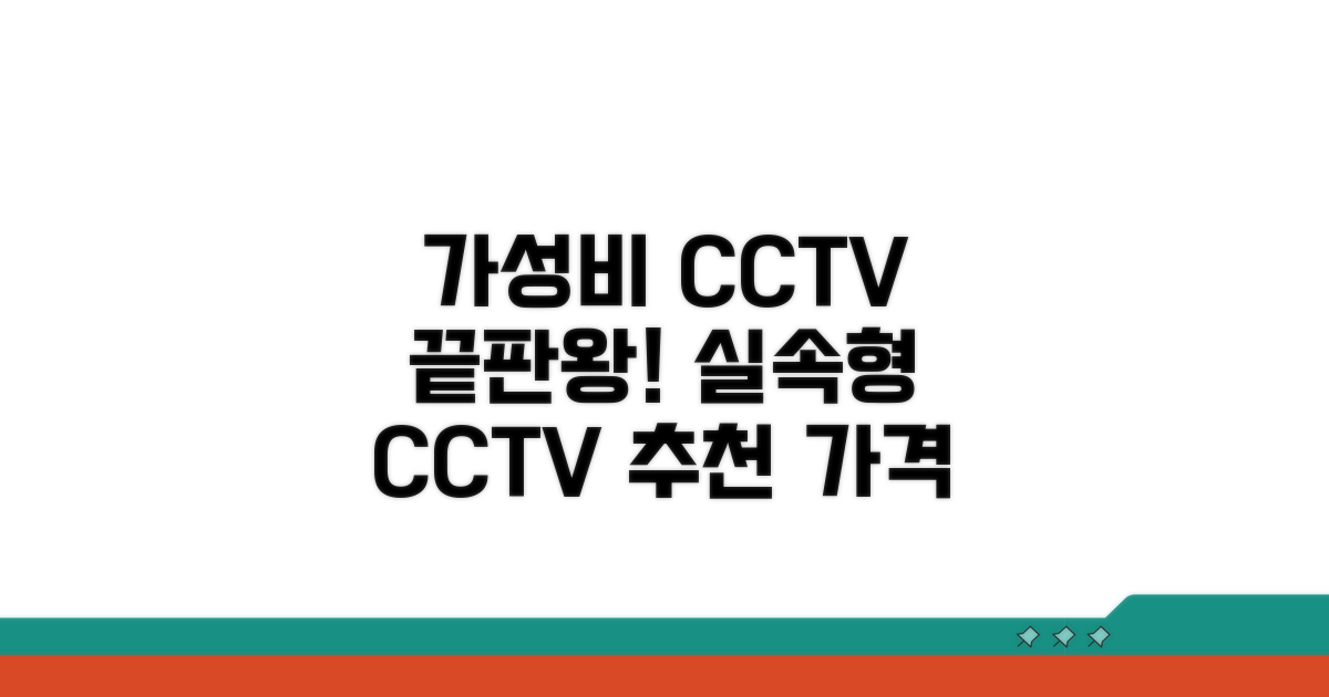 어떤 CCTV가 가격 대비 성능 최고일까?