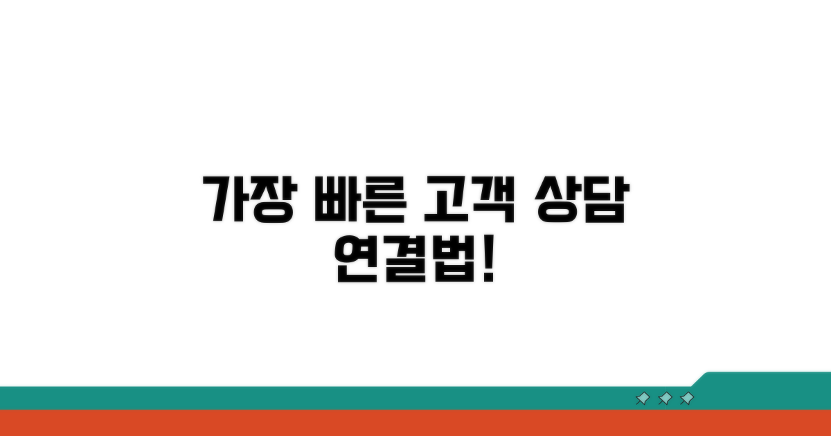 고객상담 연결, 가장 빠른 방법은?
