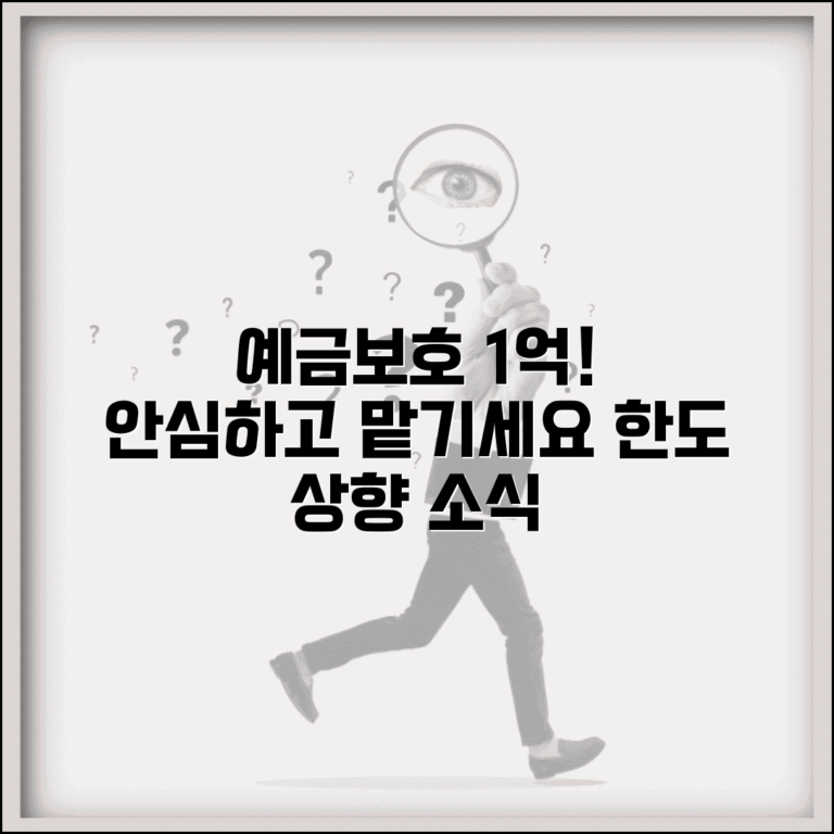 예금자보호 한도 확대 | 예금보호 한도 1억원 상향