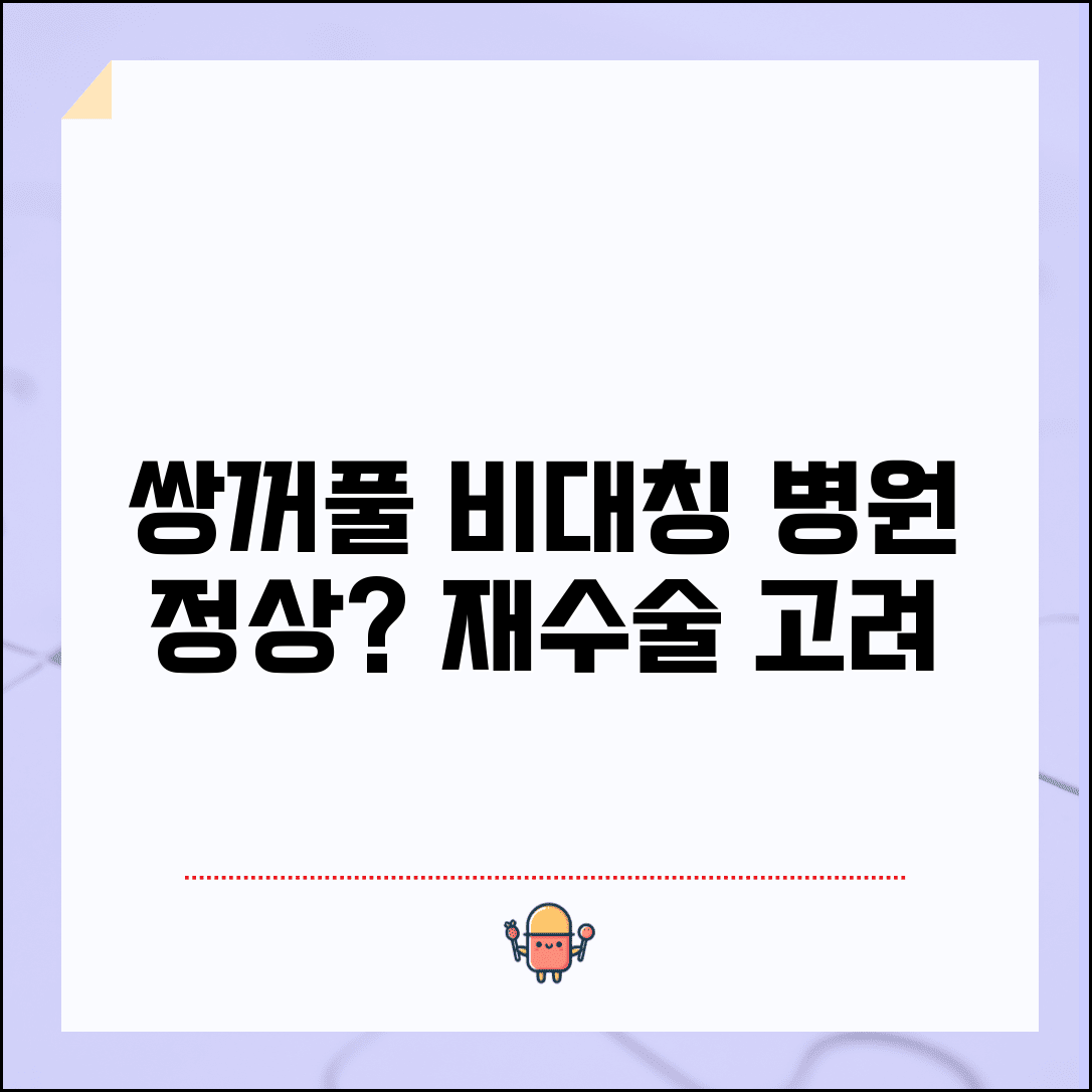 쌍꺼풀 수술 라인 비대칭인데 병원에서 정상이라고 하는데 어떻게 하나요 | 쌍꺼풀 비대칭 | 수술 결과 | 재수술