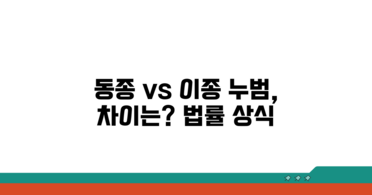 동종 누범 vs 이종 누범