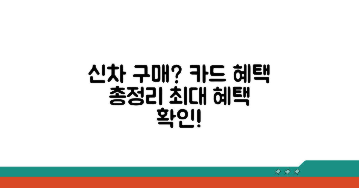 신차 구매 시 카드 혜택 분석