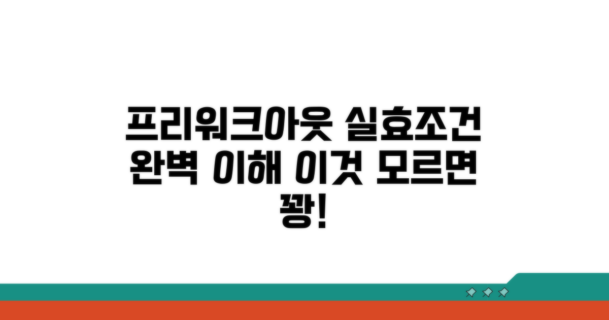 프리워크아웃 실효 조건 이해