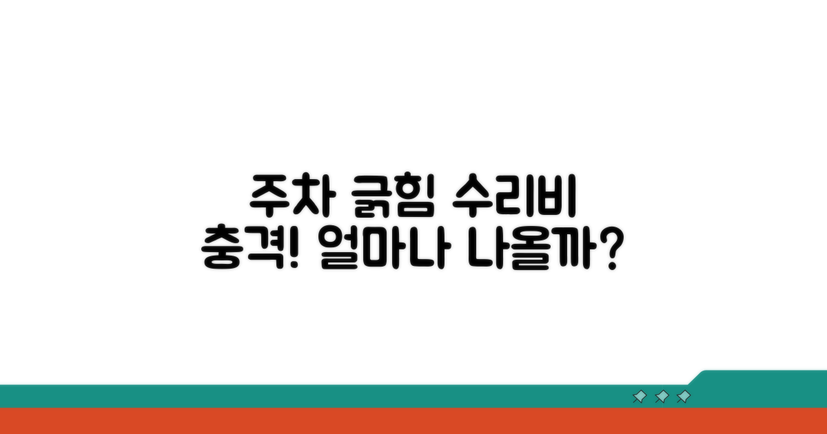 주차 긁힘 수리비 얼마나 나올까?