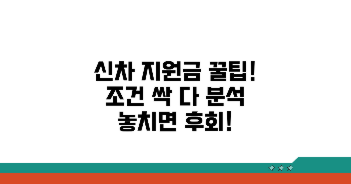 신차 구매 지원금 조건 분석