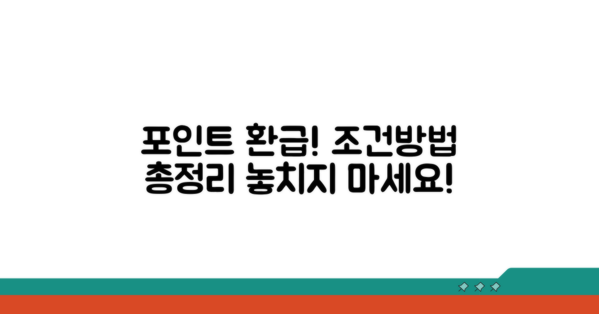 포인트 환급 조건 및 방법 상세 분석