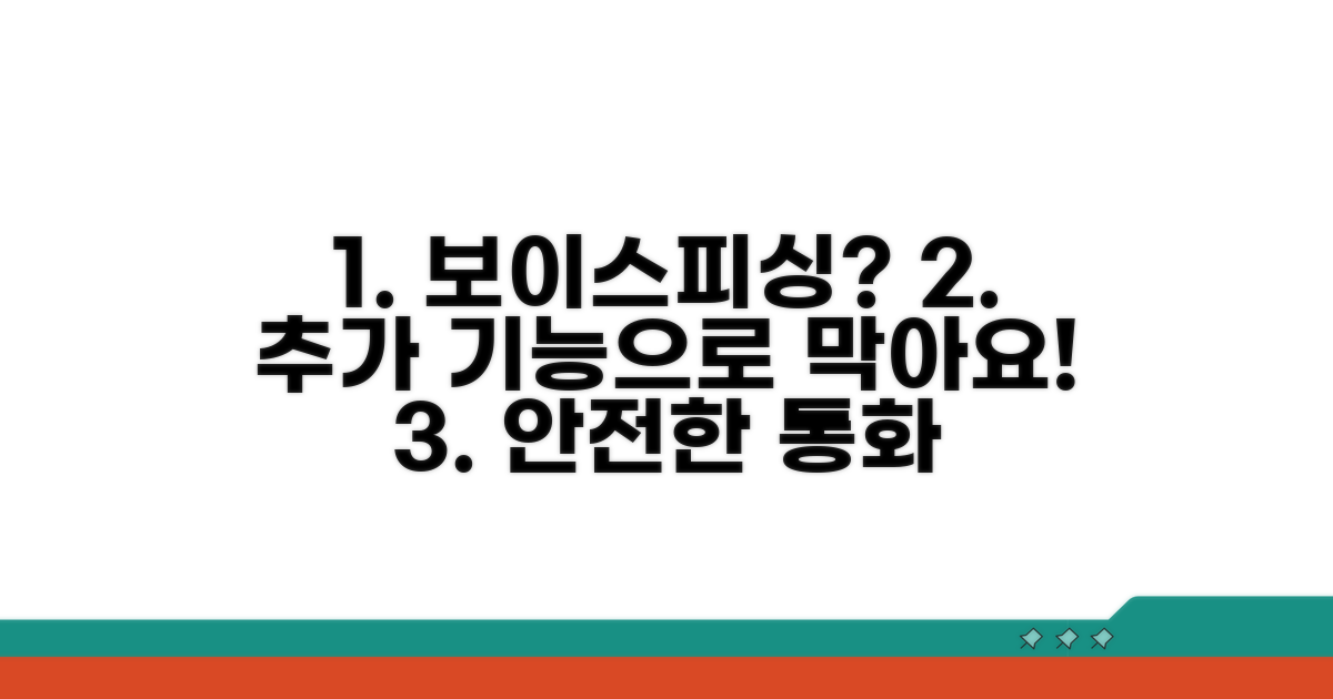 추가 기능 활용으로 보이스피싱 예방