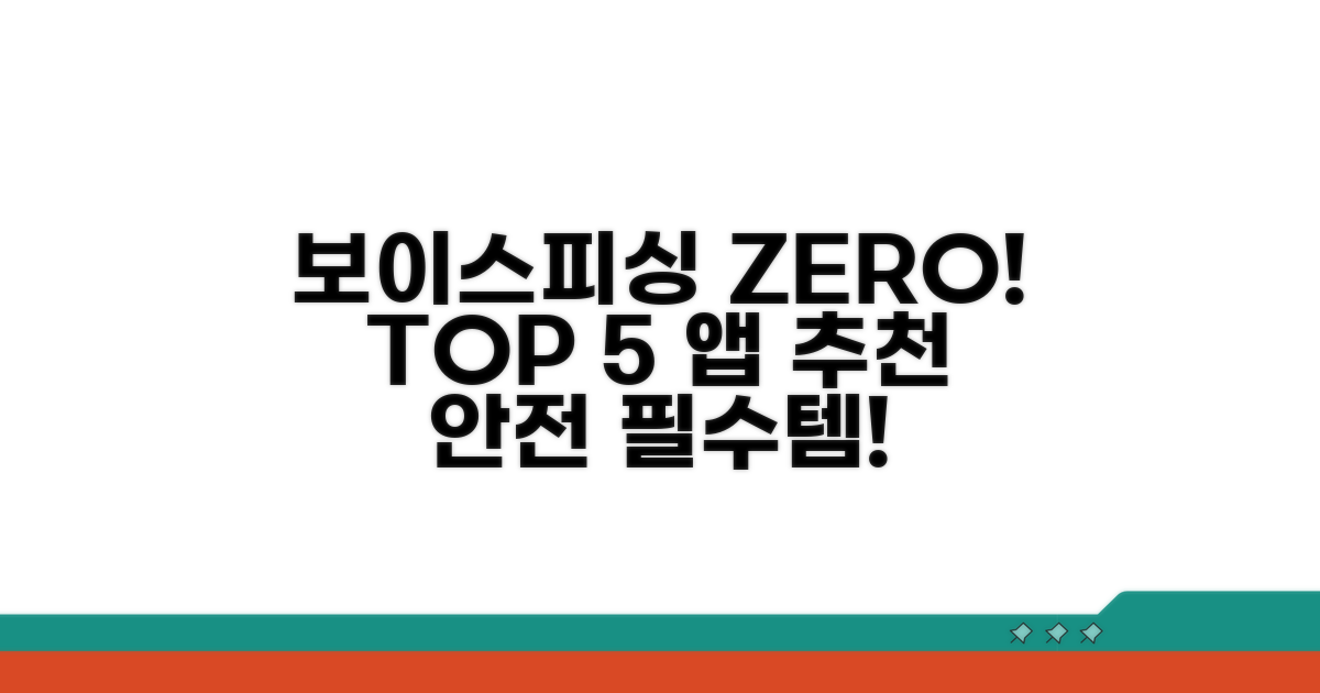 추천 보이스피싱 예방앱 TOP 5