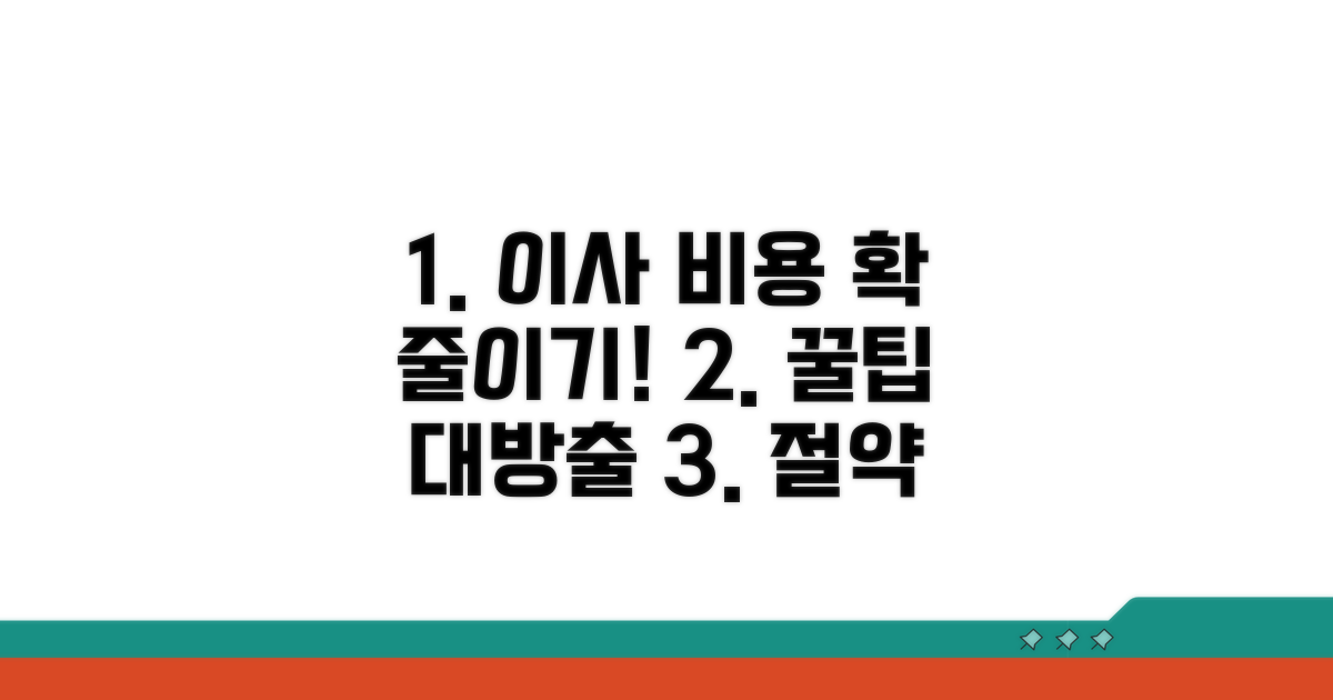 합리적인 이사 비용 절약 노하우
