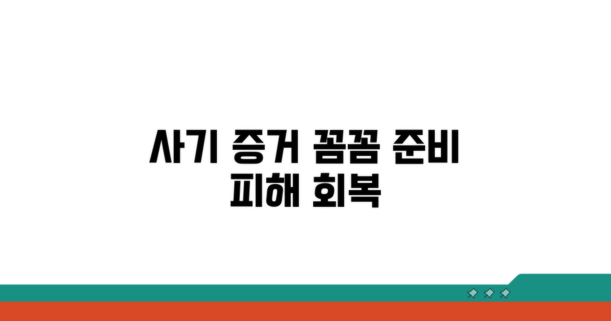 사기 피해 증거 수집 및 준비 서류