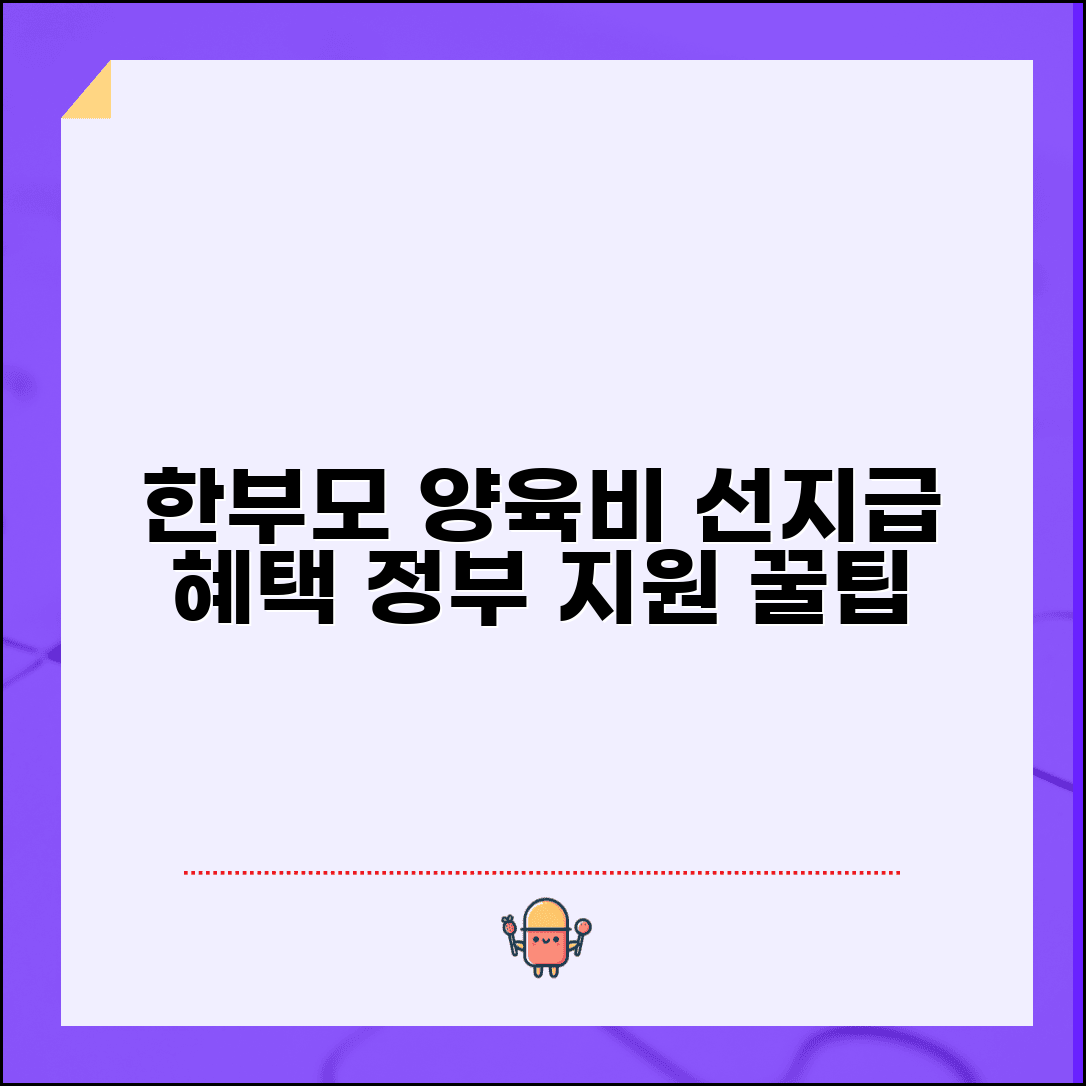 한부모가족 선지급 혜택 | 한부모 양육비 선지급제 지원 내용