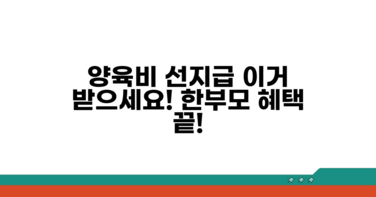 한부모 양육비 선지급 혜택 총정리
