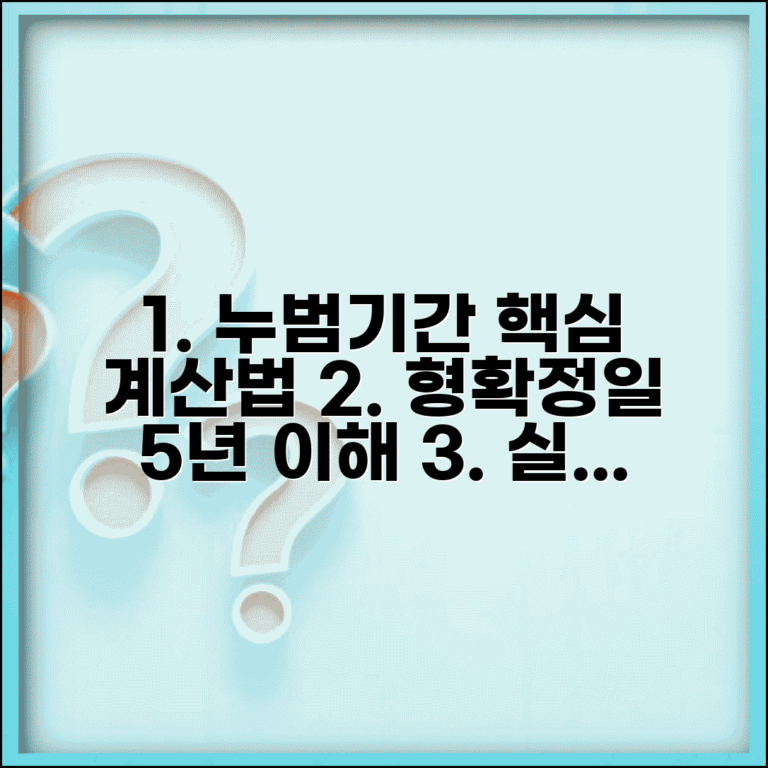 누범기간 계산법 완벽 가이드 | 형 확정일부터 5년 | 누범기간 기산점 | 실제 계산 사례
