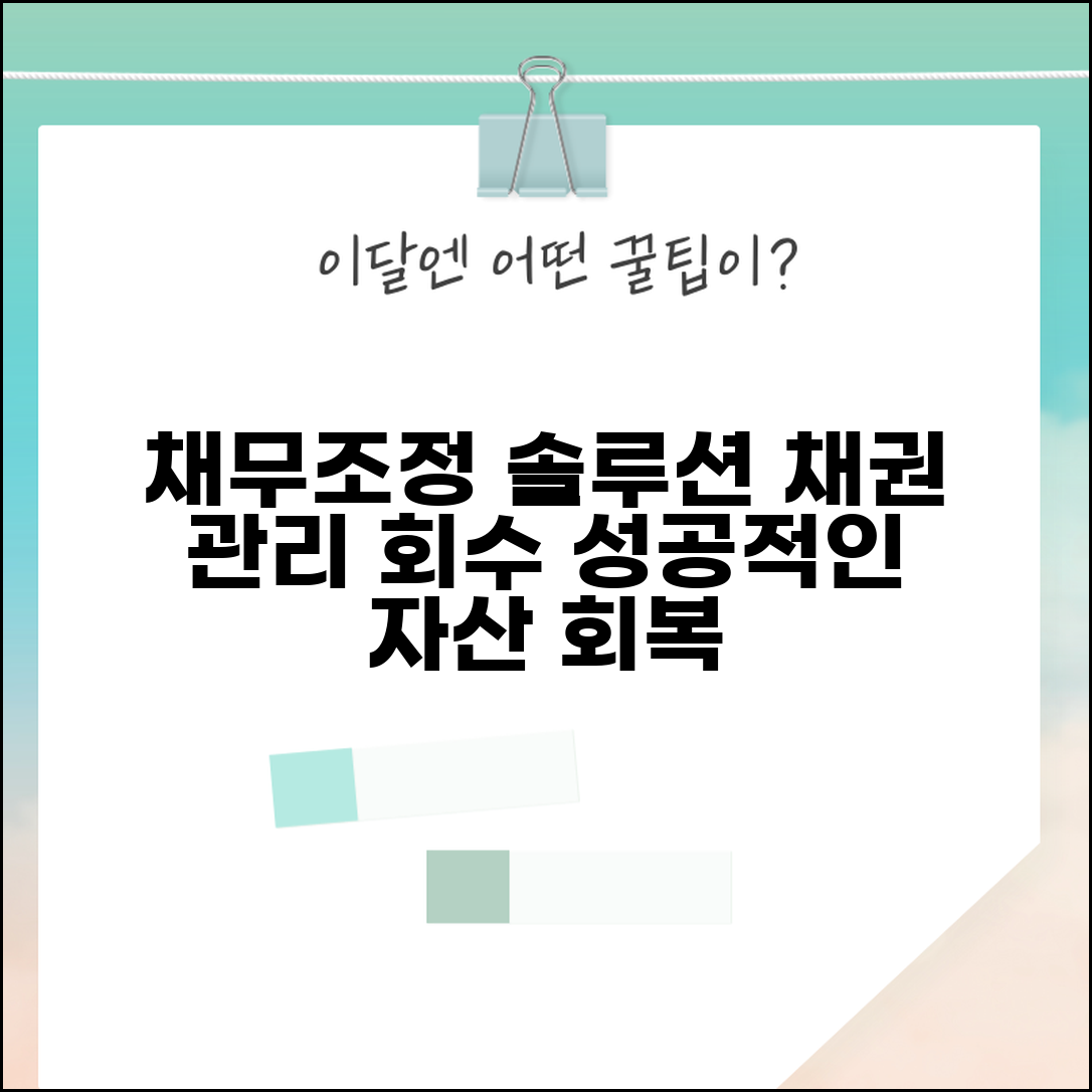 채무조정채권 | 조정된 채권 관리 | 채권 회수 절차