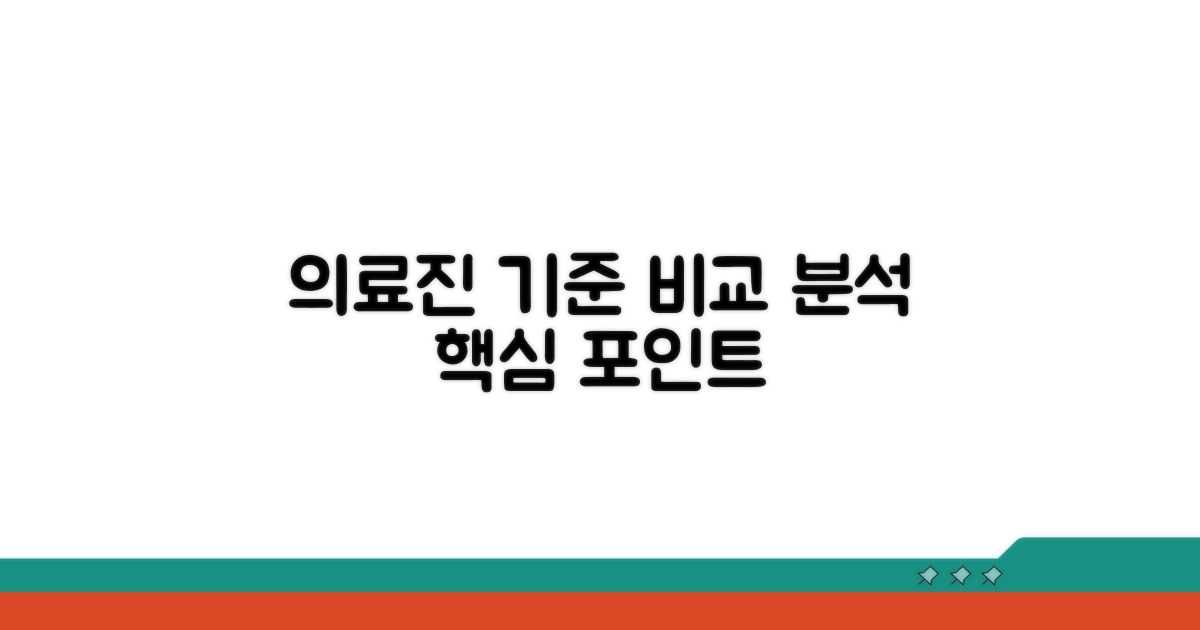 의료진 배치 기준 비교 분석