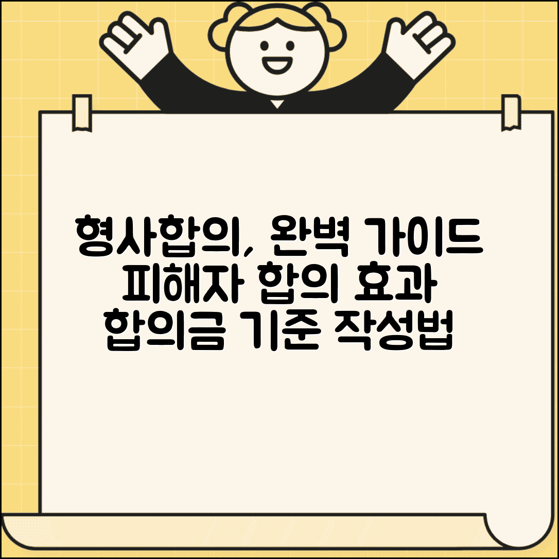 형사처벌 합의 및 합의서 | 피해자 합의 효과 | 형사합의금 기준 | 합의서 작성법 총정리
