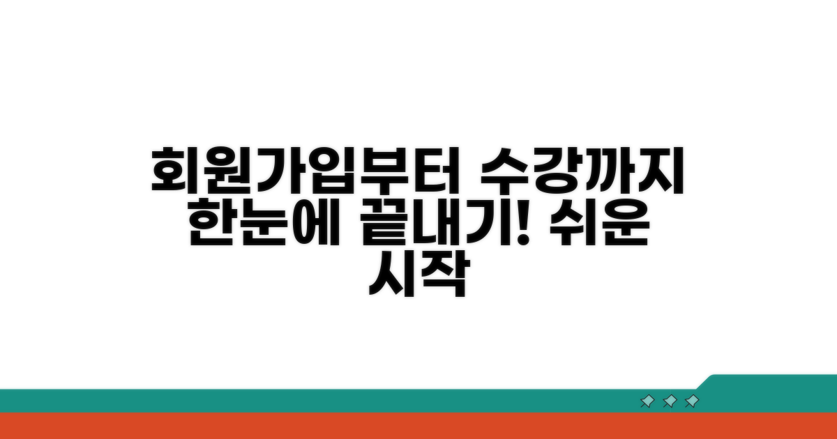 회원가입부터 수강까지 한눈에