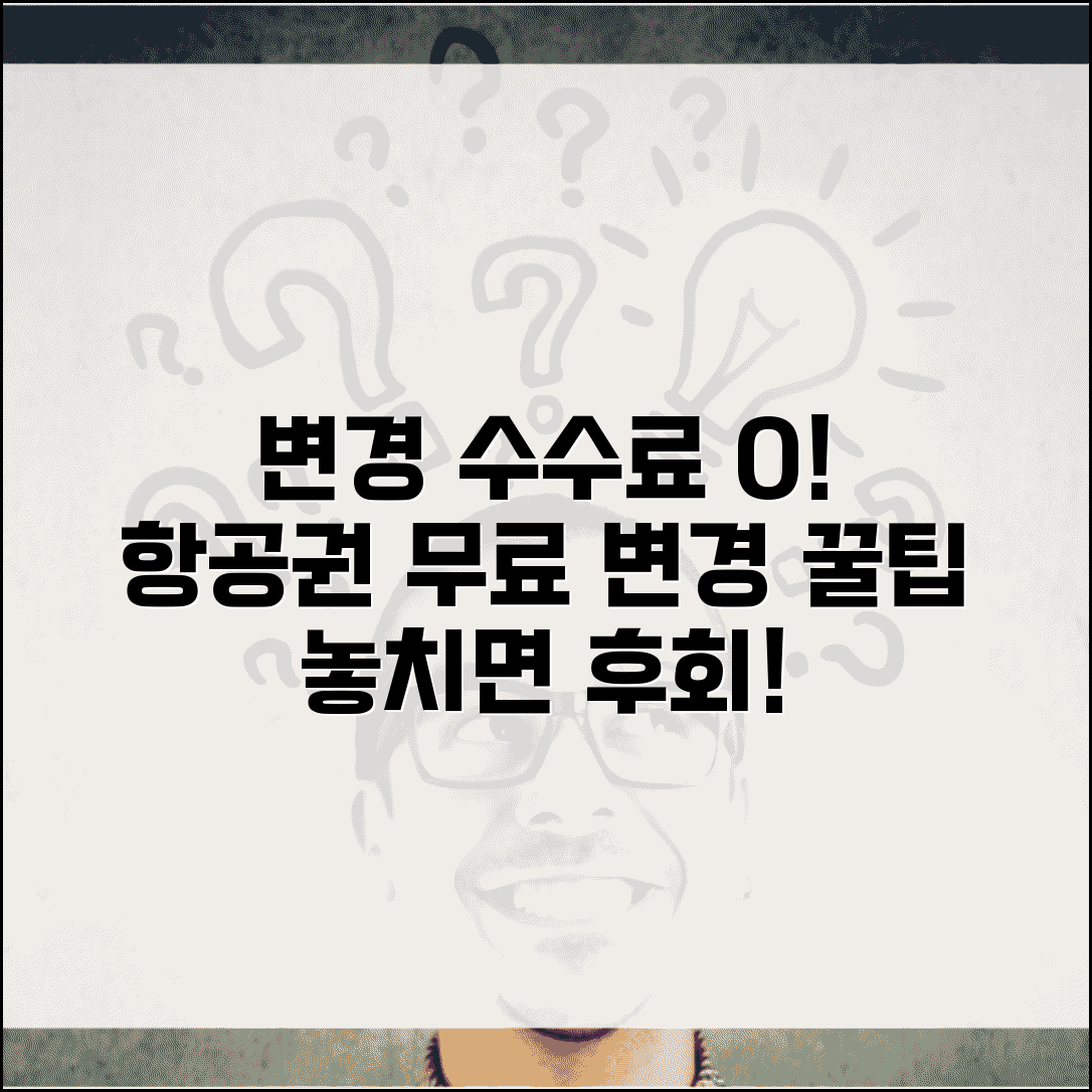 변경 수수료 없는 항공권 찾는 법과 무료 변경 팁