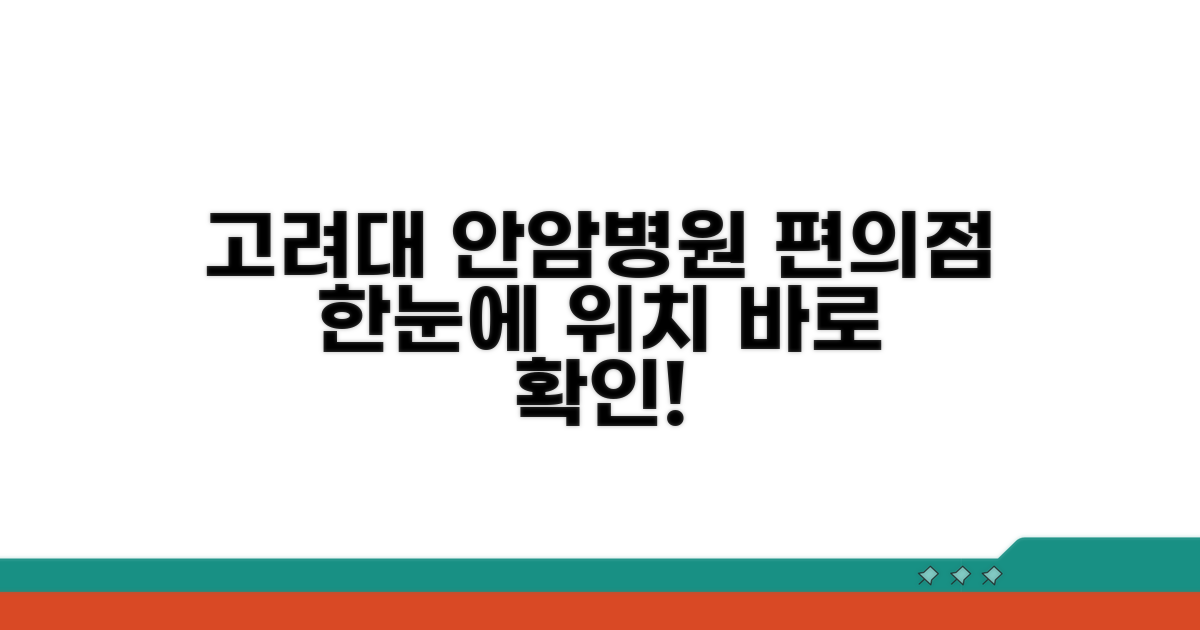 고려대 안암병원 편의점 위치 한눈에
