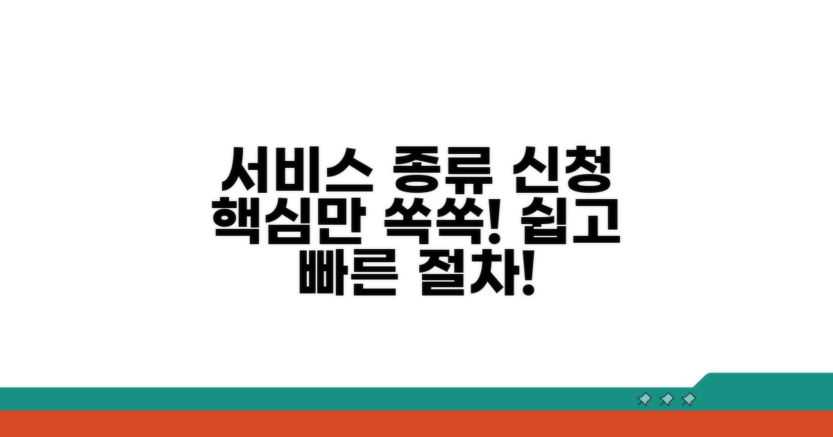 주요 서비스 종류와 신청 절차