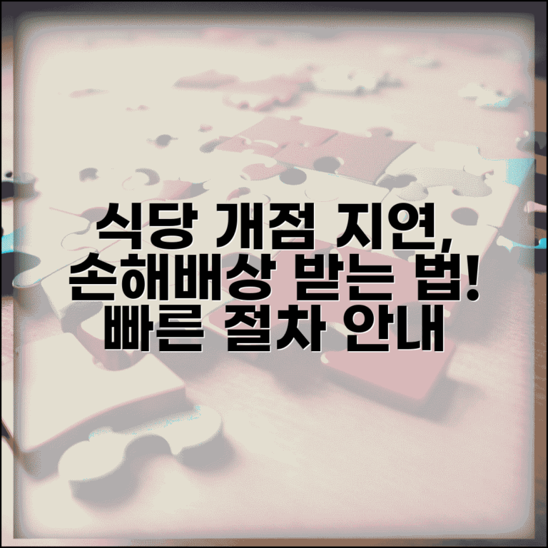 음식점 개점 지연 손해배상 청구 방법과 절차