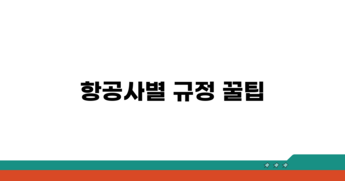 항공사별 규정 비교 분석