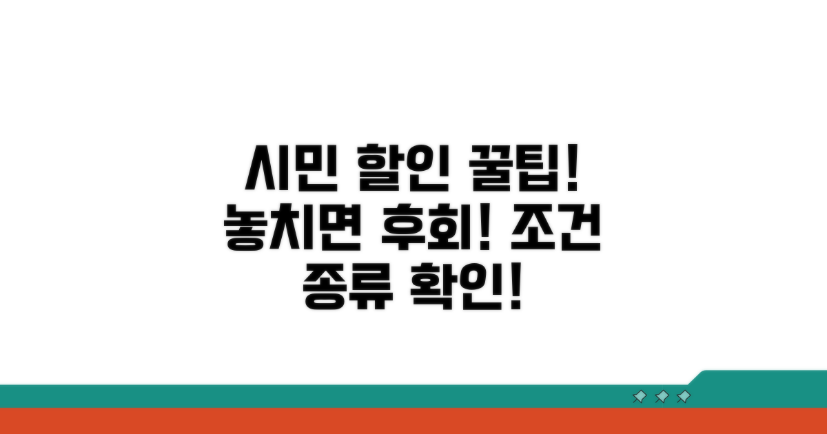 시민 할인 이벤트 조건과 종류