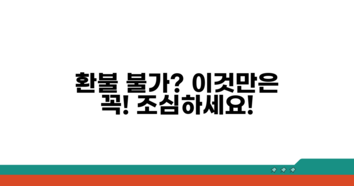 자주 묻는 환불 불가 사례