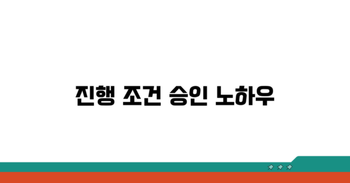 진행 조건과 승인받는 노하우