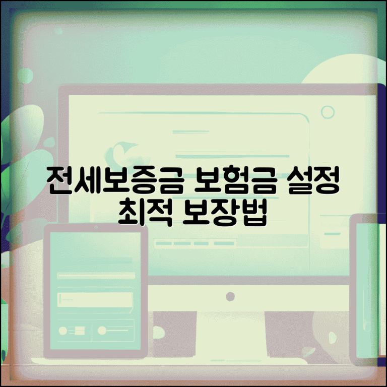 전세보증보험 가입금액 설정과 보증금별 최적 보장법 전세보증보험 가입금액 설정과 보증금별 최적 보장법