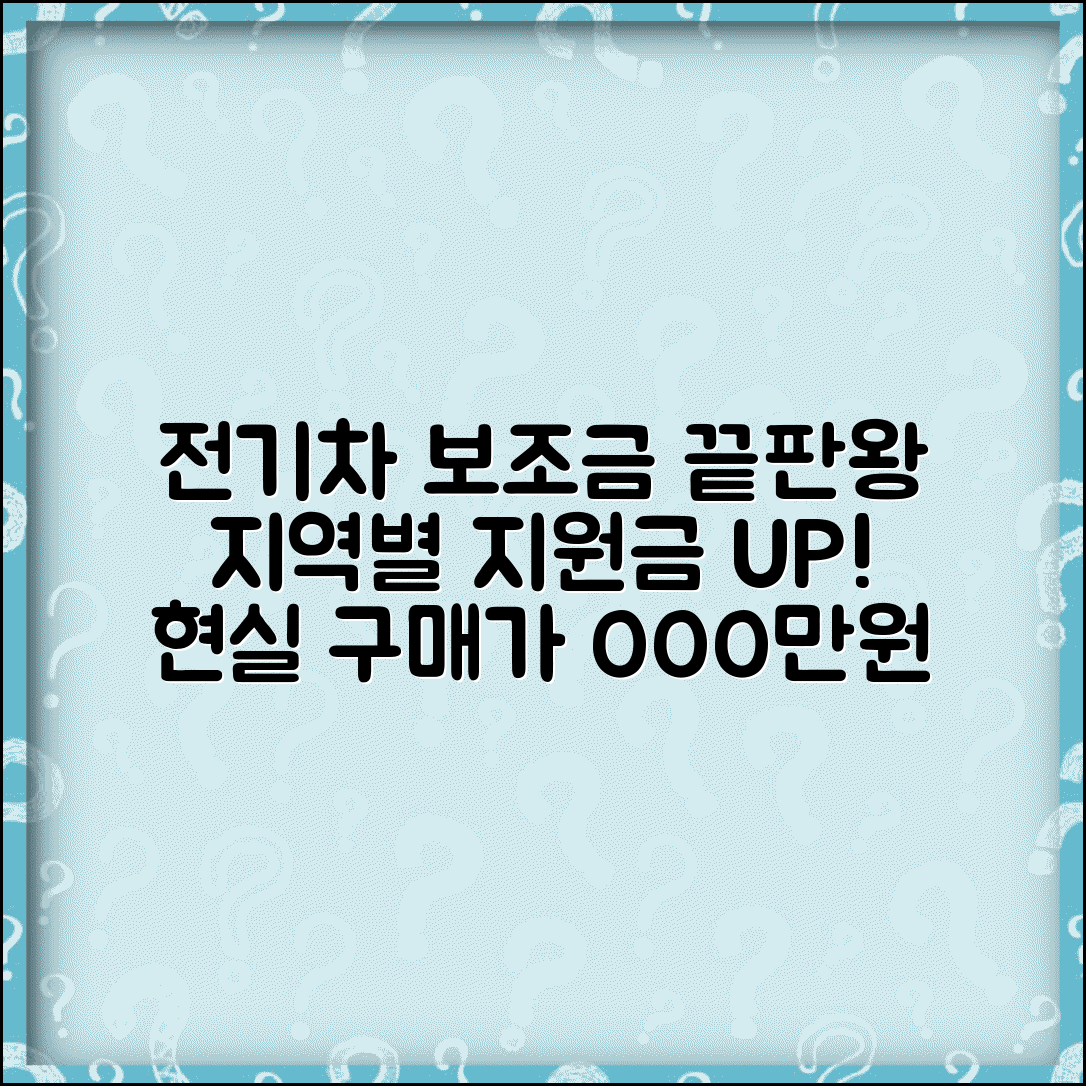 전기차보조금 계산기 활용법 지역별 지원금액과 구매비용