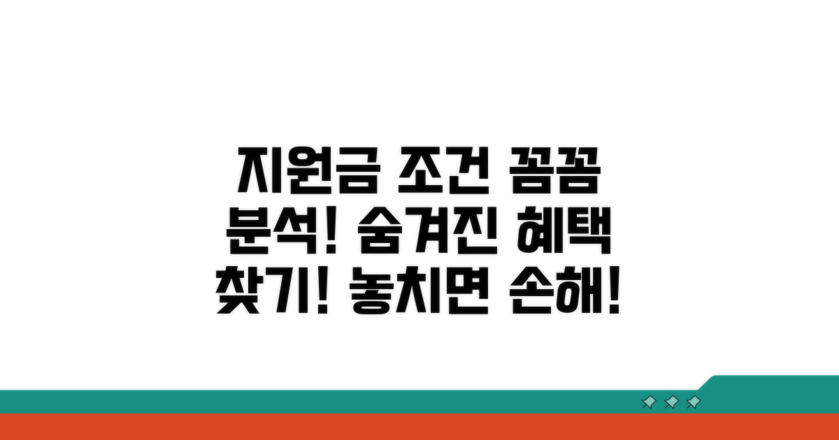 지원금액 조건 상세 분석