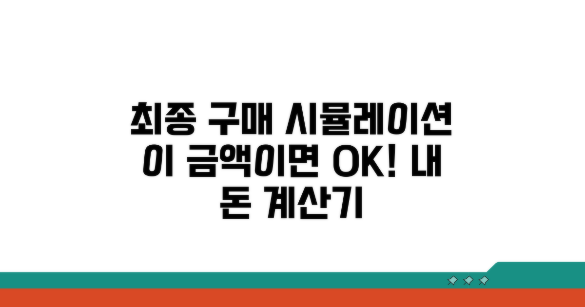 최종 구매 비용 시뮬레이션