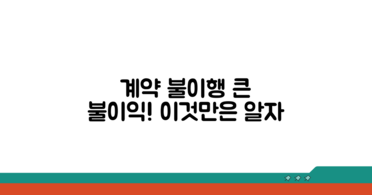 계약 위반 시 받을 수 있는 불이익