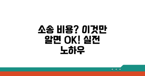 합리적인 소송 비용 관리법 실전