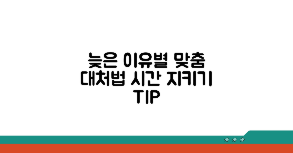 늦은 이유별 대처 방법